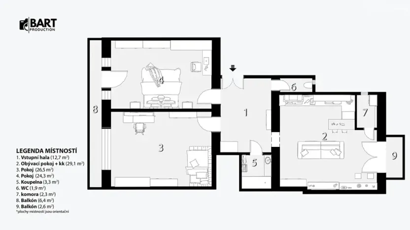 Prodej bytu 3+kk, Brno, Botanická, 100 m2