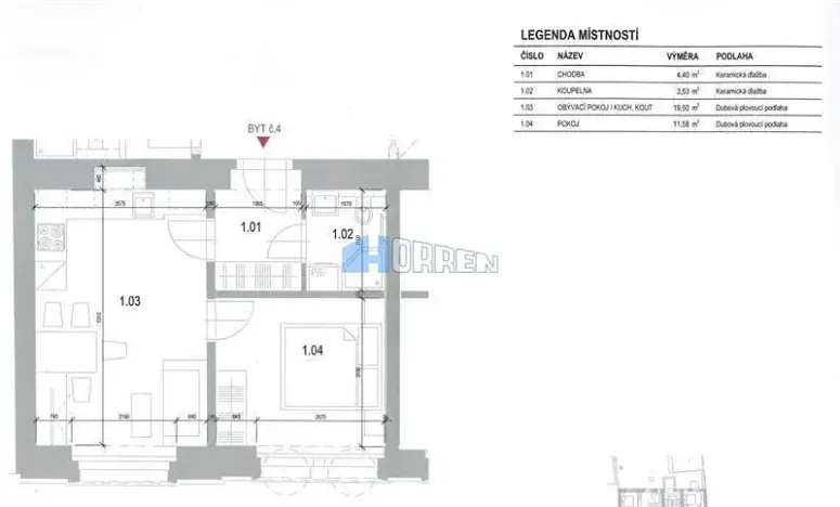 Pronájem bytu 2+kk, Praha - Holešovice, 40 m2