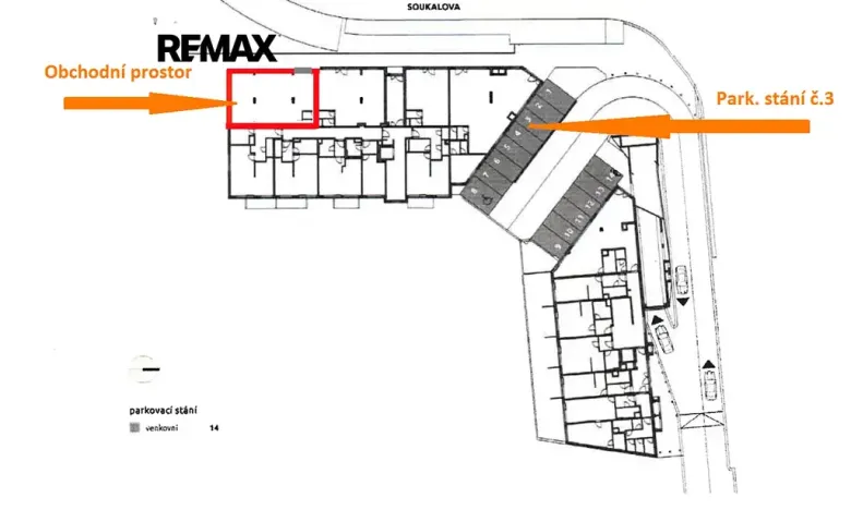 Pronájem obchodního prostoru, Praha - Modřany, Soukalova, 104 m2