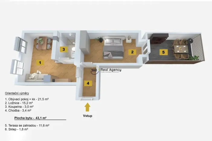 Prodej bytu 2+kk, Praha - Vršovice, Černomořská, 43 m2