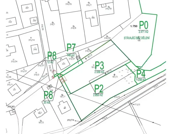 Prodej pozemku pro bydlení, Vysoký Chlumec, 2553 m2