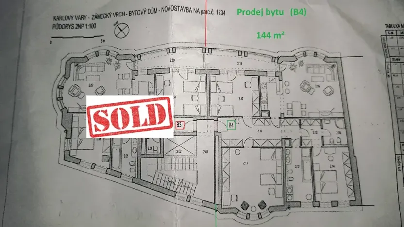 Prodej bytu 4+kk, Karlovy Vary, Zámecký vrch, 144 m2