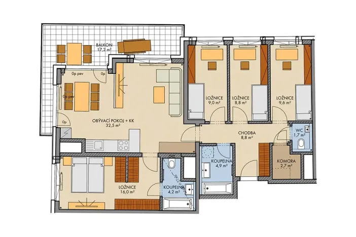 Prodej bytu 5+kk, Praha - Chodov, Bartůňkova, 106 m2