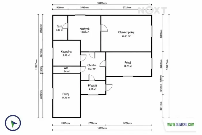 Prodej rodinného domu, Dlouhá Loučka, 91 m2