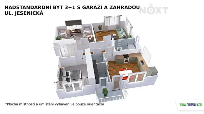 Prodej bytu 3+1, Šumperk, Jesenická, 107 m2