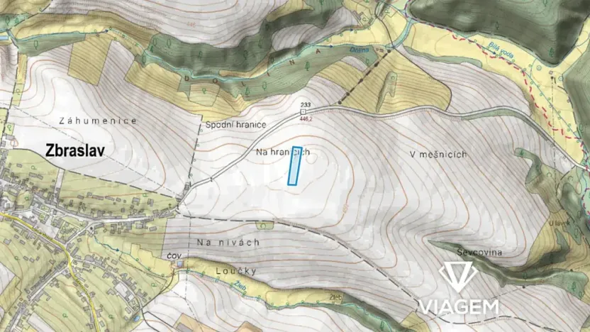 Prodej podílu pole, Zbraslav, 553 m2