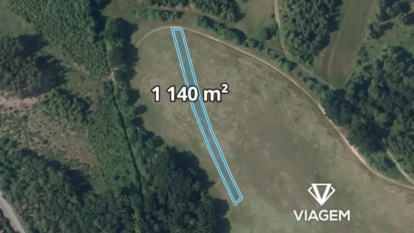 Prodej pole, Církvice, 1140 m2