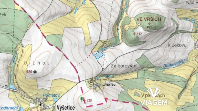 Prodej podílu pole, Zvěstov, 1222 m2