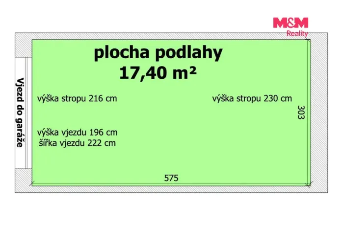 Pronájem garáže, Ostrava, Spodní, 17 m2