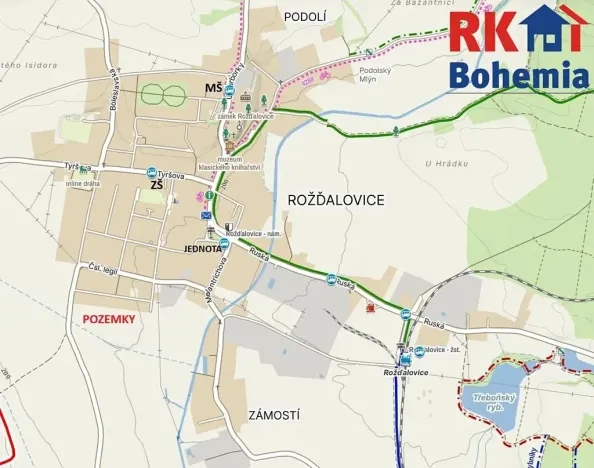 Prodej pozemku pro bydlení, Rožďalovice, Polní, 967 m2