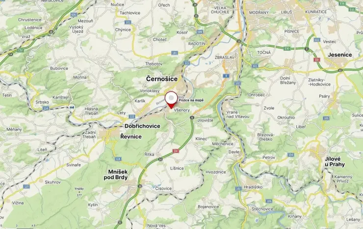 Prodej pozemku, Všenory, 672 m2