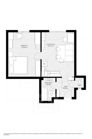 Pronájem bytu 2+kk, Praha - Žižkov, Radhošťská, 47 m2