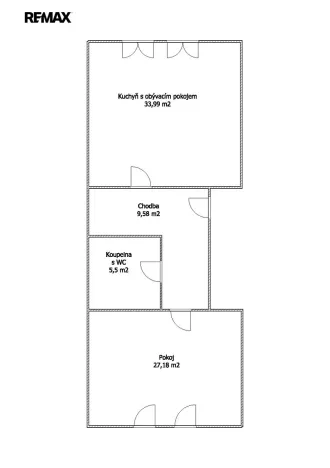 Pronájem bytu 2+kk, Jevíčko, Palackého nám., 76 m2