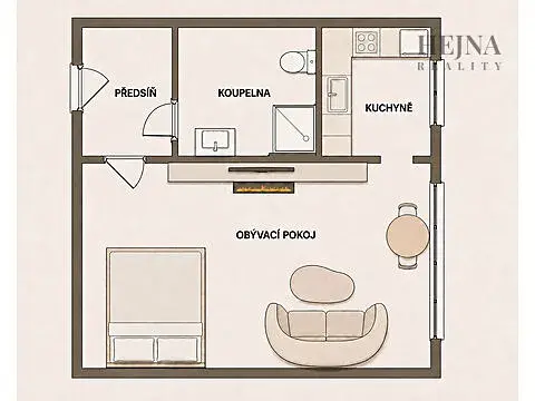 Prodej bytu 1+1, Ostrava, Polská, 26 m2