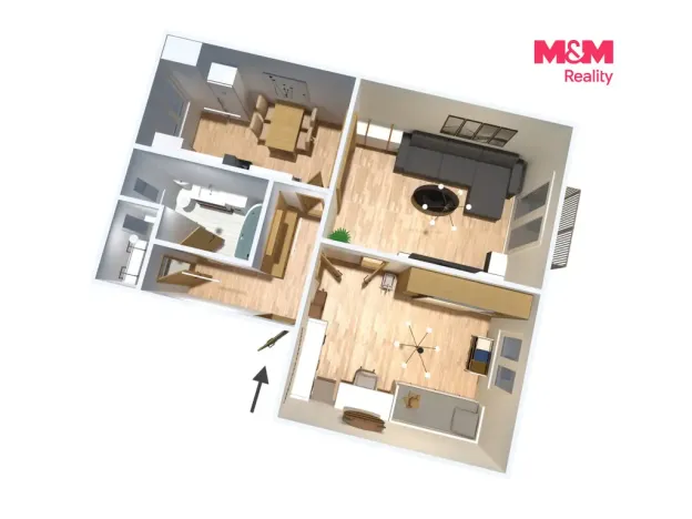 Prodej bytu 2+1, Mělník, Čechova, 50 m2