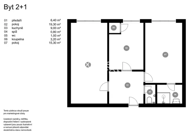 Pronájem bytu 2+1, Praha - Vinohrady, Písecká, 55 m2