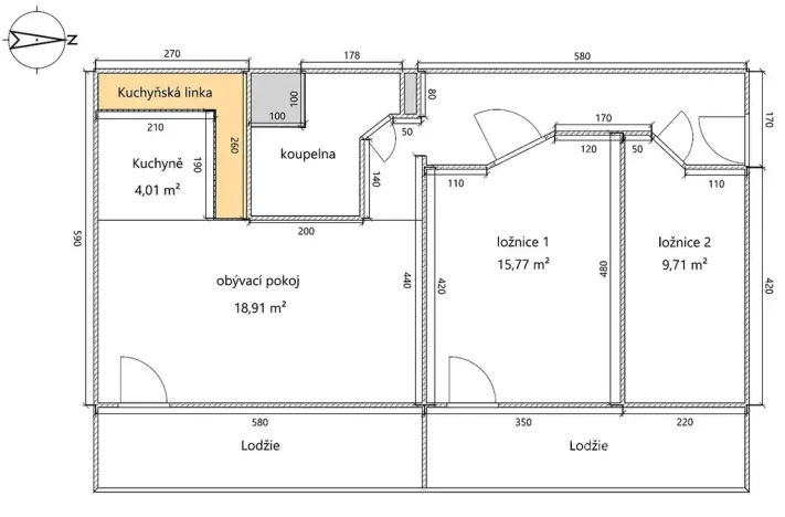Pronájem bytu 3+1, Most, Brněnská, 68 m2