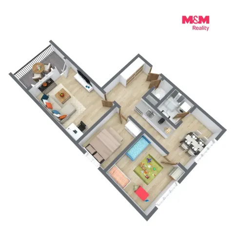 Prodej bytu 3+1, Chomutov, Kamenná, 60 m2