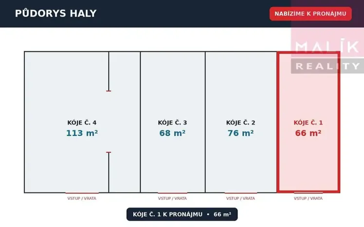 Pronájem skladu, Ostrov, 66 m2
