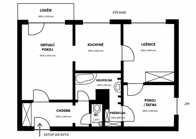Prodej bytu 3+1, Šumperk, J. z Poděbrad, 61 m2