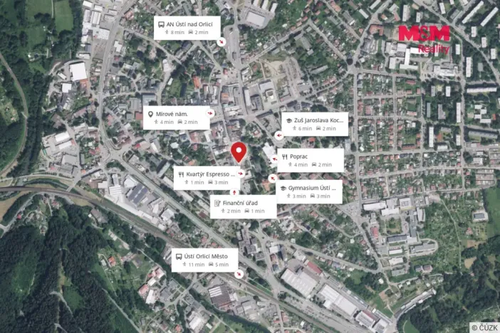 Pronájem kanceláře, Ústí nad Orlicí, T. G. Masaryka, 38 m2