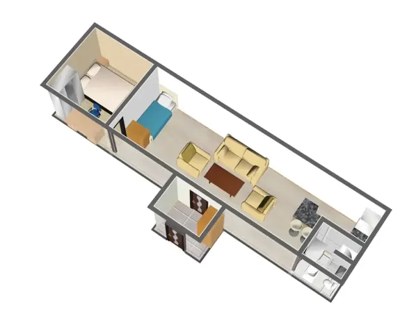 Pronájem bytu 2+kk, Brno, Berkova, 45 m2