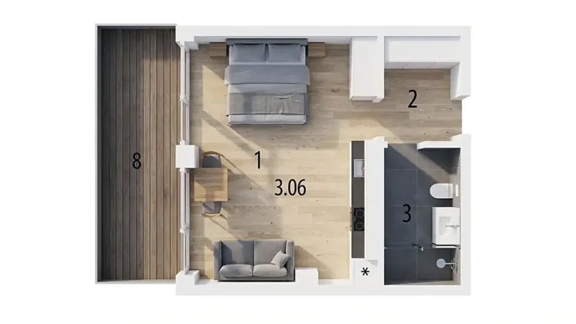 Prodej bytu 1+kk, Luhačovice, Zatloukalova, 35 m2