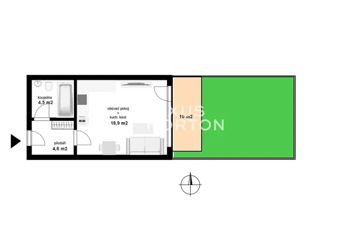 Prodej bytu 1+kk, Praha - Hloubětín, Nepelova, 29 m2