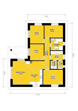 Prodej rodinného domu, Doksy, Buková, 91 m2