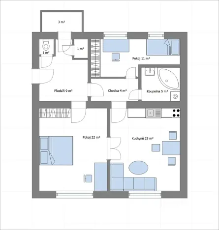 Pronájem bytu 3+kk, Brno, Zemědělská, 79 m2