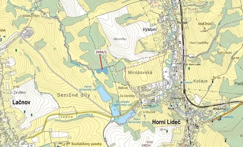Dražba lesa, Lačnov, 15135 m2