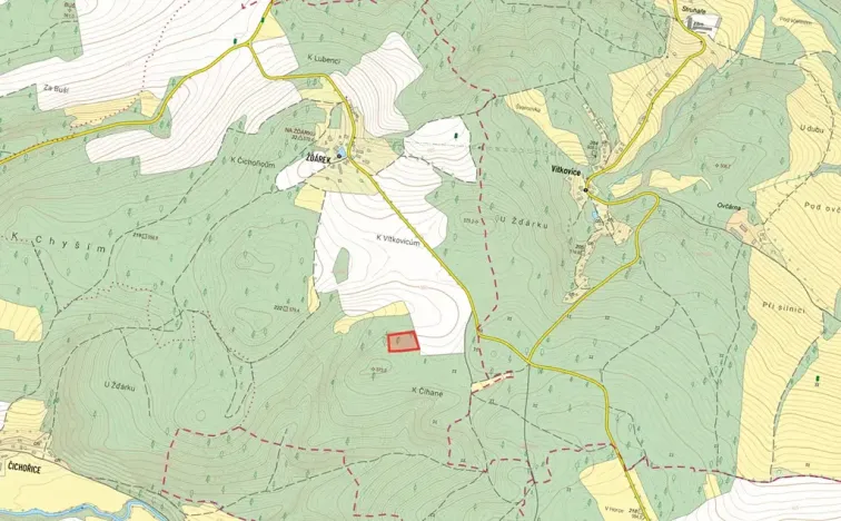 Prodej lesa, Chyše, 7352 m2