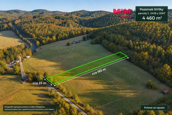 Prodej pozemku pro bydlení, Střílky, 4460 m2