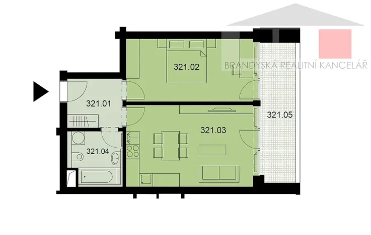 Pronájem bytu 2+kk, Brandýs nad Labem-Stará Boleslav, Josefa Truhláře, 52 m2