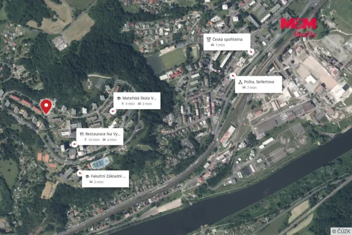 Pronájem bytu 2+kk, Ústí nad Labem, Obvodová, 46 m2