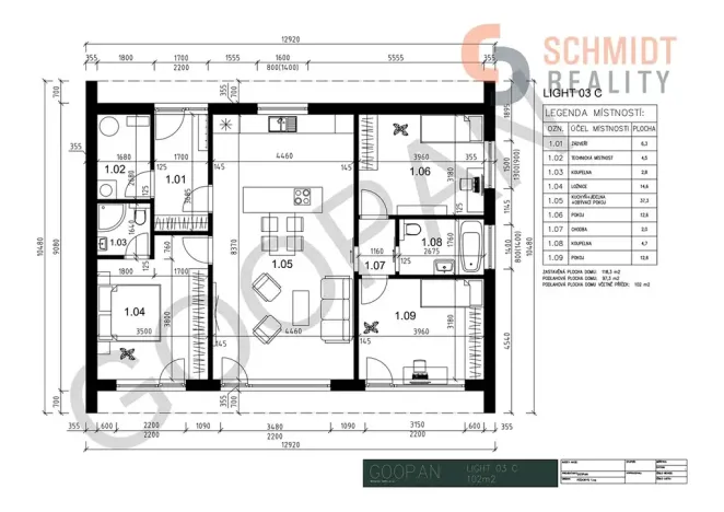 Prodej rodinného domu, Březí, Bezová, 118 m2