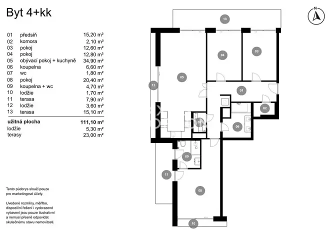 Prodej bytu 4+kk, Praha - Radlice, Lučištníků, 120 m2