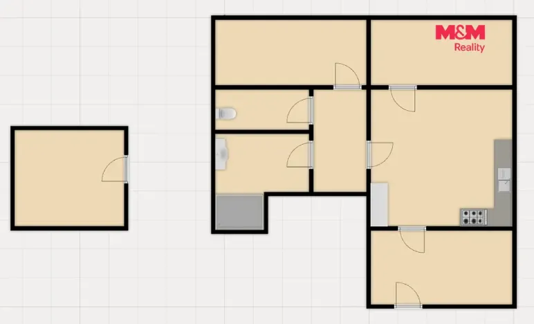 Pronájem rodinného domu, Náchod, Na Letné, 85 m2