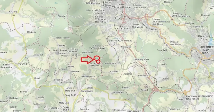 Prodej podílu lesa, Proseč pod Ještědem, 3598 m2