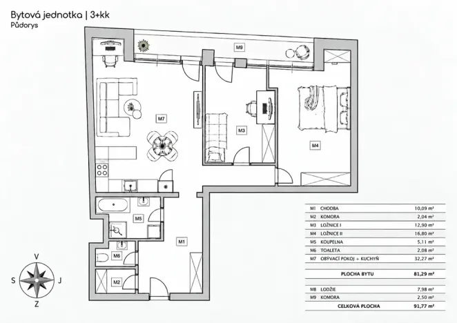 Prodej bytu 3+kk, Praha - Stodůlky, Petržílkova, 92 m2