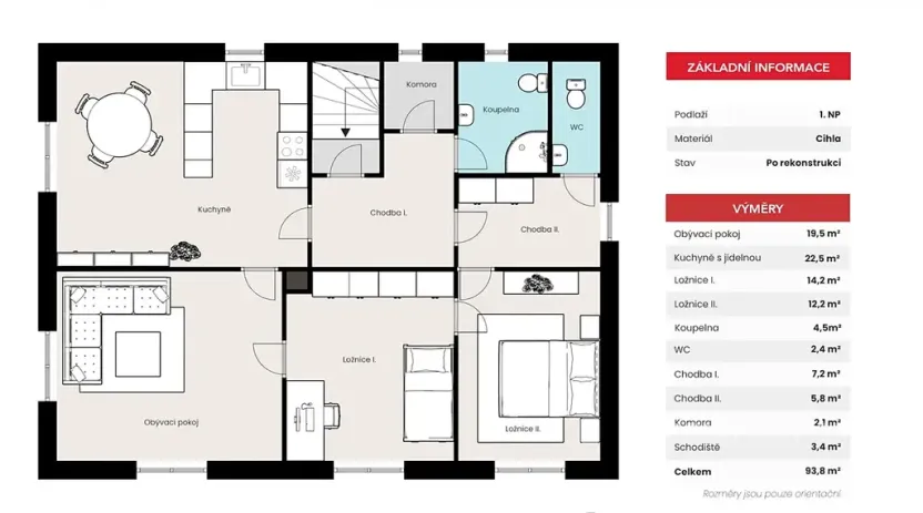 Pronájem bytu 4+kk, Úvaly, Kollárova, 97 m2
