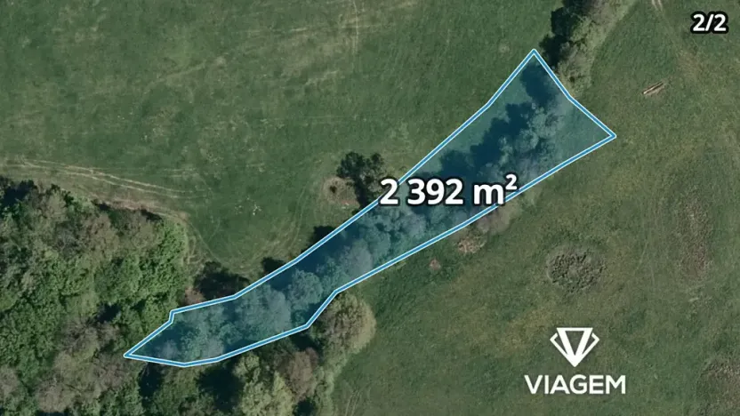 Prodej podílu zahrady, Újezd, 883 m2