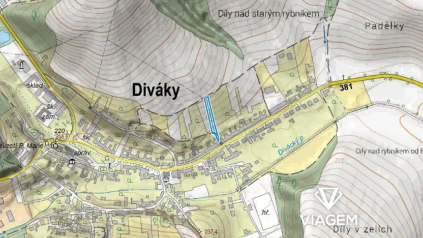 Prodej podílu zahrady, Diváky, 262 m2