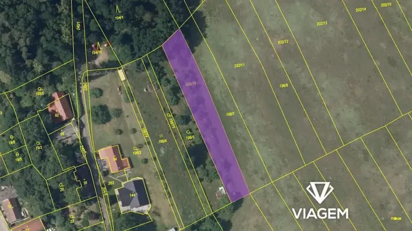 Prodej podílu zahrady, Církvice, 419 m2