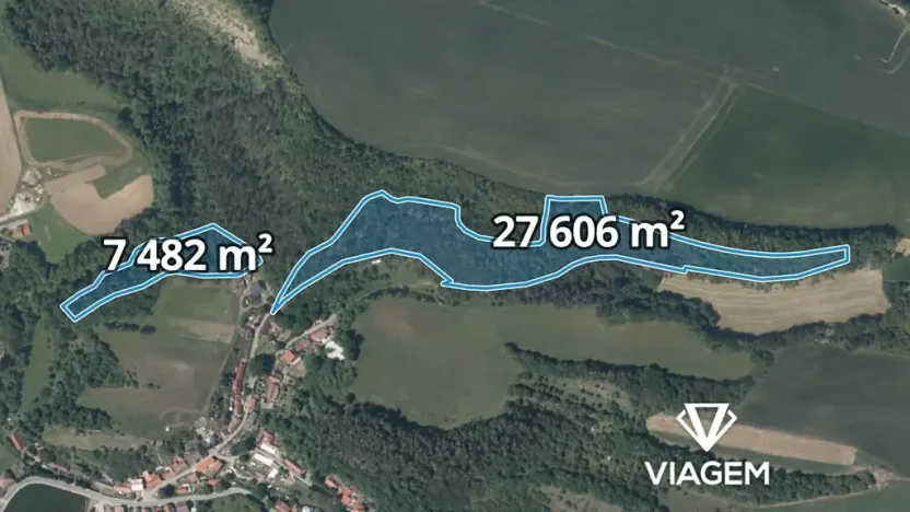 Prodej podílu lesa, Suchomasty, 4386 m2