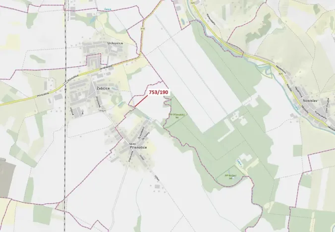Dražba lesa, Přísnotice, 3 m2