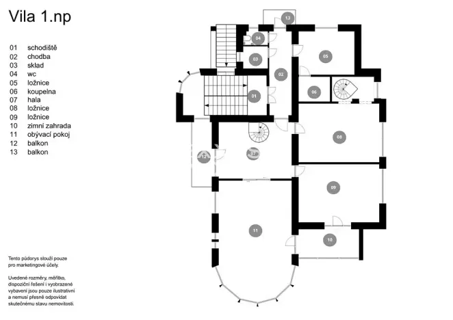 Prodej bytu 6+kk a větší, Praha - Střešovice, Cukrovarnická, 228 m2