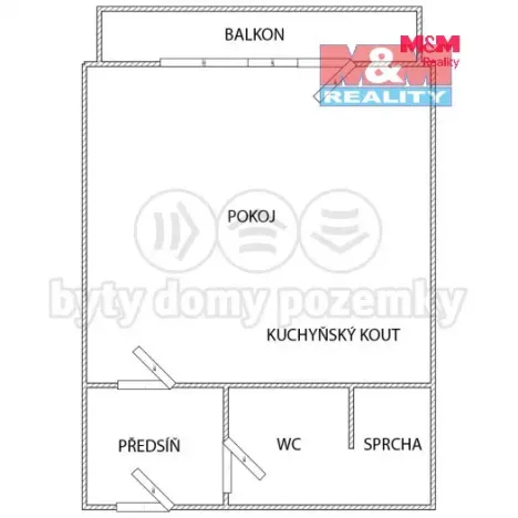 Pronájem bytu 1+kk, Most, Radniční, 34 m2