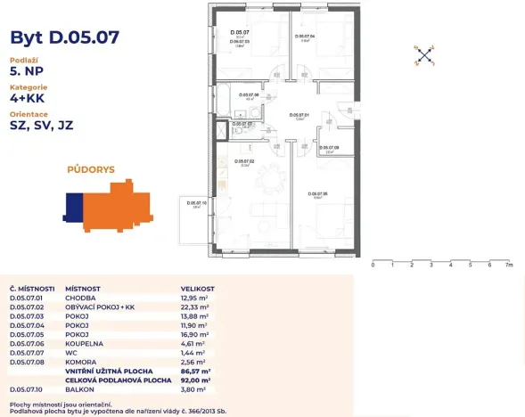 Prodej bytu 4+kk, Mělník, Bezručova, 92 m2