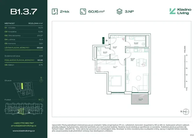 Prodej bytu 2+kk, Kladno, Pražská, 56 m2